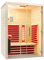Infraworld Infrarotkabine TrioSol Natura 147 Glas Fichte 147x104 cm mit ABC-Strahler Salzverdampfer