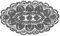 BIBITIME Spitzen-Tischsets, oval, rund, Blume, handgefertigt, Häkeldeckchen, Tischmatte für Küchendeckchen (dunkelgrau, 1 Stück, 30 x 55,9 cm)