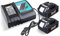 2 Stück BL1850B 5.5Ah Ersatzakku für Makita Akku 18V mit Ladegerät für Makita Ladegerät 18V DC18RC Kompatibel mit 14.4V-18V BL1860 BL1850B BL1430B BL1415 Werkzeugakku
