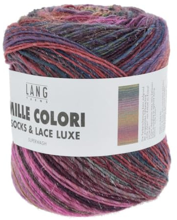 Lang Yarns Mille Colori Socks and LACE Luxe 859.0206 - Bunt
