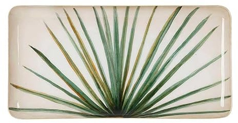 COTE TABLE Tablett, Palme, Grün und Gold, 31 x 16 cm
