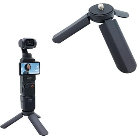 BeisDirect Osmo Pocket 3 Mini Trípode con tornillo de 1/4 pulgadas Trípode de escritorio Trípode portátil de mano Trípode antivibración para DJI Osmo Pocket 3 accesorios de cámara