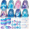 48 Stück Frozen Party Mitgebsel Mädchen mit Kordelzug Beutel Schneeflocke Armband Siliko Schnapparmband Aufklebe für Elsa Geburtstagsdeko Prinzessin Give Aways Frozen Kindergeburtstag Gastgeschenke