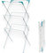 HomeVibe 3-Tier Folding Clothes Airer | Indoor & Outdoor Laundry Drying Rack | Space-Saving Foldable Washing Line with Non-Slip Feet & Hanger Slots | Lightweight & Sturdy Home Clothes Dryer