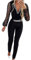 Summer Jumpsuits for Women UK Overalls Ladies Casual Trousers Trendy Cold Shoulder Long Sleeve V Neck Rompers Wide Leg Lounge Pants Solid Color Loose Comfortable Fit Workout One Piece