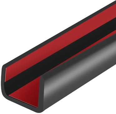 Borde de Goma, Protector Autoadhesivo en Forma de U para tableros de contrachapado, Borde de Madera en Forma de U de 12 mm, reparación Flexible de Muebles, Longitud de 6 m