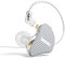 BASN Mix-PD - Monitor in-ear a 2 pin, driver planare + 1 driver dinamico Hi-Fi IEM, con copertura in metallo CNC, cavo rimovibile a 2 pin da 0,78 mm per musicisti (argento)