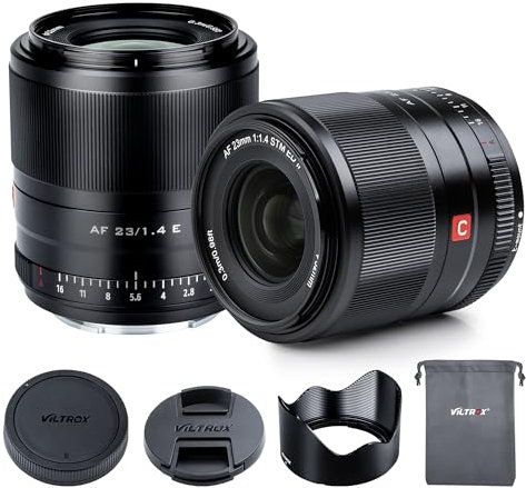 Obiettivo VILTROX 23mm F1.4 AF per Sony E Mount, obiettivo APS-C Prime Auto Focus con ampia apertura F/1.4 per fotocamere Sony E-Mount a7III a7iv a7R fx30 zve1 a6100 a6400 a7SII a7C a7cii