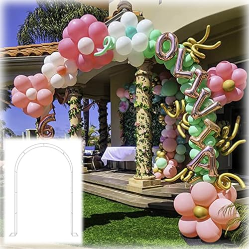 Rosenbogen Torbogen Rankhilfe Spalier Kletterpflanzen Gartenbogen Gartenlaube Aus Metall Hochzeitsbogen Feierliche Dekoration Rankgitter Pergola Wetterfeste(White,120X220X40 cm)