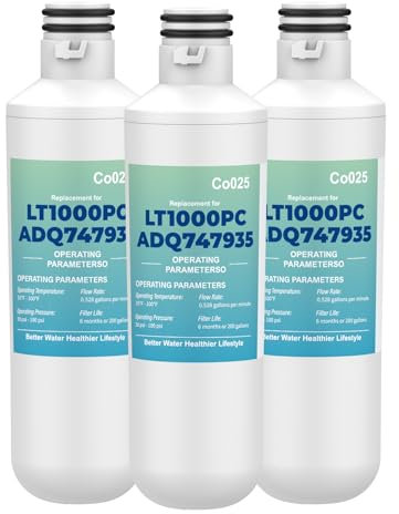 Cobectal LT1000PC ADQ747935 Water Filter Replacement for l/g, ADQ74793501, ADQ74793502, Fit for ken*more 46-9980,3pack