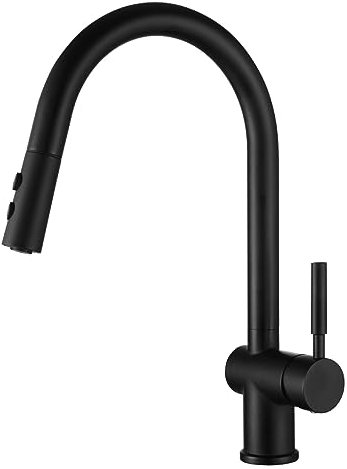 Robinet de Cuisine Rotatif extractible, lavabo à Robinet Chaud et Froid, Grand Robinet de lavabo de Cuisine incurvé américain