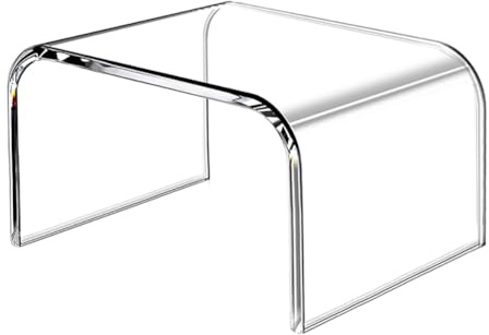 Kinder-Tritthocker, 17 cm, Tmoice Acryl, transparent, Toilettenbank, Hocker, Badezimmer-Fußhocker, Gewichtsbelastung 75 kg, geeignet für Schlafzimmer, Flur, Küche und Badezimmer