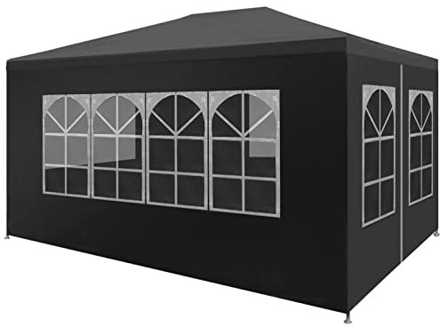 Tonnelle d'extérieur étanche et résistante pour fêtes, anniversaires, mariages, pique-niques et abris auto Anthracite 3 x 4 m