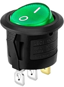 Interrupteur à bascule rond en forme de bateau, étanche, avec ouverture lumineuse, 20mm, 6A250V, 2 pieds, 3 pieds, 2 fichiers(Red 3 feet 2 files)