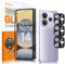 QsmQam 3 Piezas Protector de Pantalla para Xiaomi Redmi Note 14 5G (No Compatible con 4G) con 3 Piezas Protector de Lente de Cámara, Ultra HD Cristal Templado, Dureza 9H, Anti Arañazos, Sin Burbujas