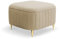 DomiMeble DomoHome Polsterhocker Laren - Modernes Design, Metallfüße, Hochwertige Polsterung, Sitzhocker, Fußstütze, Elegantes Wohnaccessoire, Maße: 60x60x41cm, Farbe: BEIGE