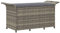 Gecheer Gartenbank mit Stauraum und Kissen, Gartenbank, Parkbank, Outdoor-Bank, Sitzbank, Terrassenbank, Außenbank, Gartenmöbel, Grau 116x46x57 cm Poly Rattan