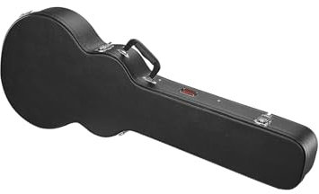 VEVOR Custodia Rigida per Chitarra Elettrica, Custodia Rigida Forma di Zucca 1100 mm, con Chiavi di Chiusura Maniglia Fodera Morbida Custodia Resistente all'Acqua per Chitarre LES Paul 1100 mm Nero