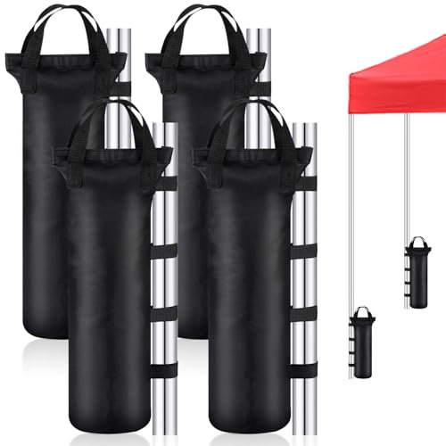 Newofview 4 Stück Gewichte für Pavillon, 800D Oxford Verdicken Sandsäcke zum Beschweren, Verdicken Sandsack Beschwerung für Zelt Pavillon, Gartenzelte, Sonnenschirme