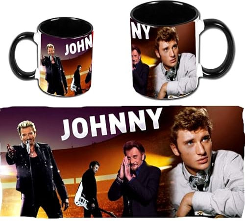 Mug Céramique Johnny Hallyday. Personnages de Légendes. Idéal pour les fans