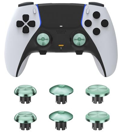 Compatibile con controller DualSense Edge PS5 in metallo, kit di accessori di ricambio per joystick analogico (verde)