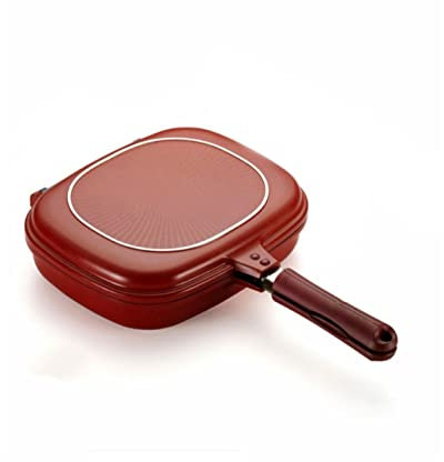 MYUYEE Cooking Pan Double-Sided Frying Pan Skillet Grill Pan Baking Tray Skillet Wok Pan Home Garden Pancake Pan for The Kitchen Pan,
