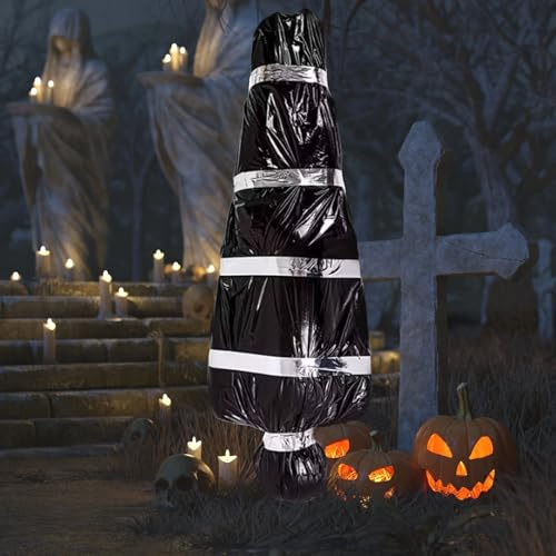 Halloween Deko Leiche Requisiten,150 cm Halloween Leichensack,Gruselige Aufblasbarer Leiche, Hängende Deko Gefälschte Leiche Requisiten,Deko Garten Terrasse Rasen