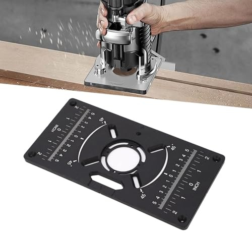 SustVita Aluminum Alloy Router Plate, Router Table Insert Plate, Heavy - Duty Trimming Machine Flip Board