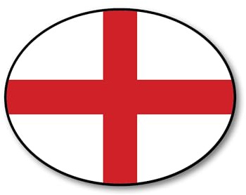England Cross of St. George Flag Decal – Premium National Flag Car Sticker – Waterproof Vinyl, Fade-Resistant, Bubble-Free Application – Vehicle, Laptop & Travel Use – Made in UK (ENG)