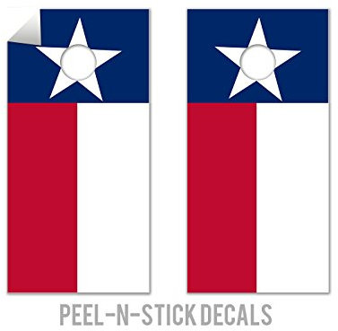 State Flagge Cornhole Aufkleber – Cornhole Crew – ACA Verordnung Größe Cornhole Board Aufkleber, Texas
