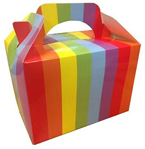 MustBeBonkers 40 x Rainbow - Birthday Food Meal Loot Party Boxes Gift Favour Box MBB
