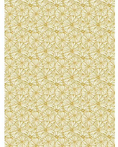 Décopatch Papier No. 790 Packung mit 20 Blätter (395 x 298 mm, ideal für Ihre Papmachés) goldene lotus blätter