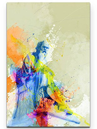 Paul Sinus Art Sokrates 90x60cm auf Leinwand gespannt fertig zum aufhängen