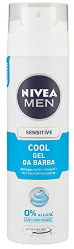 Nivea Formen Schaum Bart Rasiergel Sensitive Cool 200 ml, 3 Stück