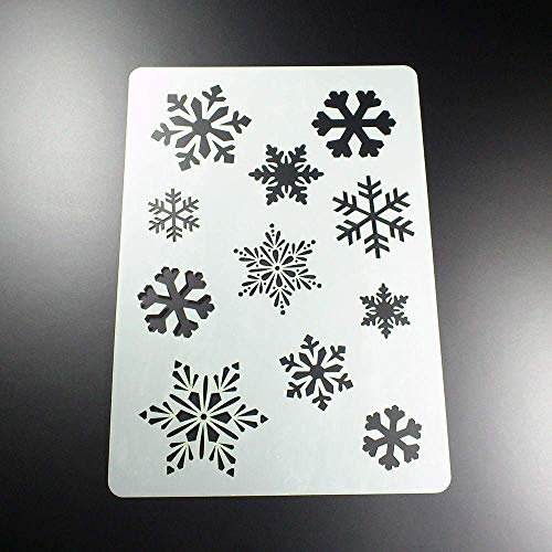 Schablone Schneeflocken Winter 11 Flocken - BA07