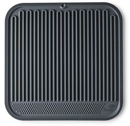 Zeal Silicone Easy Clean, Kitchen Draining Board Mat, Dark Grey, 31 cm