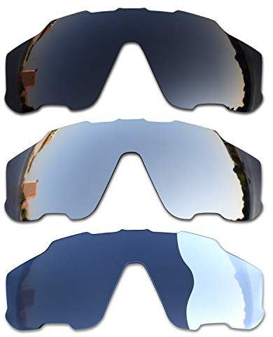 SOODASE Für Oakley Jawbreaker Sonnenbrillen Schwarz/Silber/Photochromie Polarisierte Ersatzgläser
