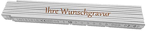 Zollstock 2m | Gliedermaßstab | mit persönlicher Wunschgravur | Namensgravur | personalisiert | Heimwerker-Geschenk | verschiedene Schriftarten
