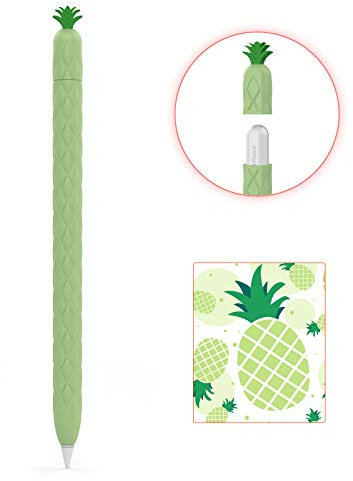 AhaStyle Fruits Design Coque pour Apple Pencil Pro (2024) et Apple Pencil 2e Génération, Silicone Souple Case Cover Accessoires Compatible avec Charge Magnétique et Double Tap