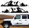 TOMALL 1 paio di adesivi da montagna da 29,7 '' per carrozzeria porta auto neve montagne grafica decorazione in vinile per camion SUV fuoristrada decorazione universale di dimensioni lunghe (nero)