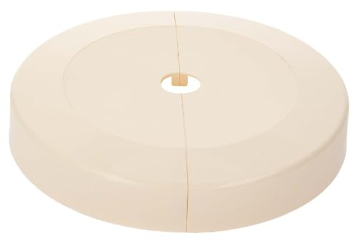 tecuro Scharnierrosette Ø 15 mm x Ø 130 mm x 23 mm - Kunststoff ABS weiß