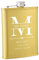 Flasque a Alcool Personnalisé, Flasque Whisky Inox 304 8oz/227ml Personnalisable, Cadeau Personnalisé Homme avec Texte pour Témoins du Marié Groomsman, Cadeau de Mariage (Doré)