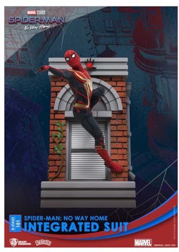 Beast Kingdom Spider-Man No Way Home: Integriertes Kostüm DS-101 Diorama-Statue D-Stage, Mehrfarbig
