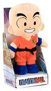 Dragon Ball Charakter Kuscheltier 28cm - Goku, Muten Roshi, Krillin, Puar - Super Soft Qualität (28cm mit Display, Krillin)
