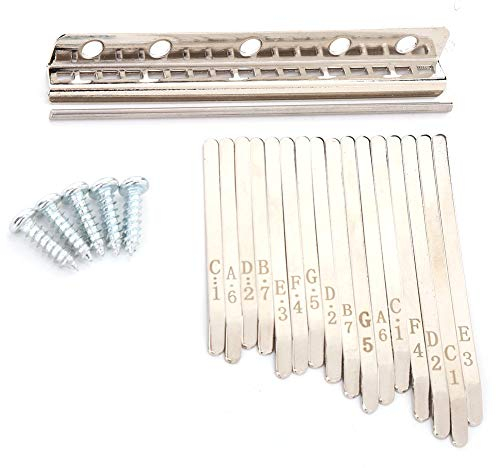 Kalimba DIY Keys Kit, XA58 Metall Kalimba Musical Key 17 Töne für DIY Kalimba Mbira Daumenklavier Reparaturteile