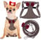 Hundegeschirr mit Multifunktions-Hundeleine, weich, verstellbar, kein Würgen, ausbruchsicher, Haustiergeschirr, gestrickt, braun, XXS