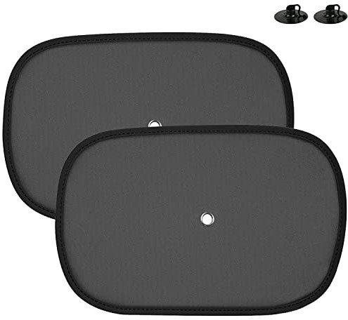 Sonnenblende Auto Baby, 2 Stück Sonnenschutz Auto Baby mit Saugnäpfen, Sonnenschutz Auto Kind Seitenscheibe UV Schutz Baby Sonnenblende für Auto Universelle Sonnenblende Kinder