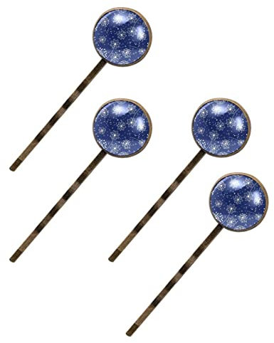 4 x Haarspangen mit Aufschrift Make a Wish, dekorative Haarspangen, Accessoire für Damen