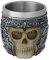 Stainless Steel Skull Wine Goblet Resin Skeletal Beer Cup Gothic Viking Warrior Skull Mug Medieval Drinkware Wineglasses Sacrifice Wine Chalice Cup Whiskey Cocktail Drinking Mug Halloween Bar Decor