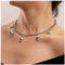 Wendalern Punk Skull Choker Halskette Silber Skelett Anhänger Halskette Anweisung Schädel Kopf Halskette Kette Halloween Weihnachten Schmuck Geschenke Für Frauen Mädchen
